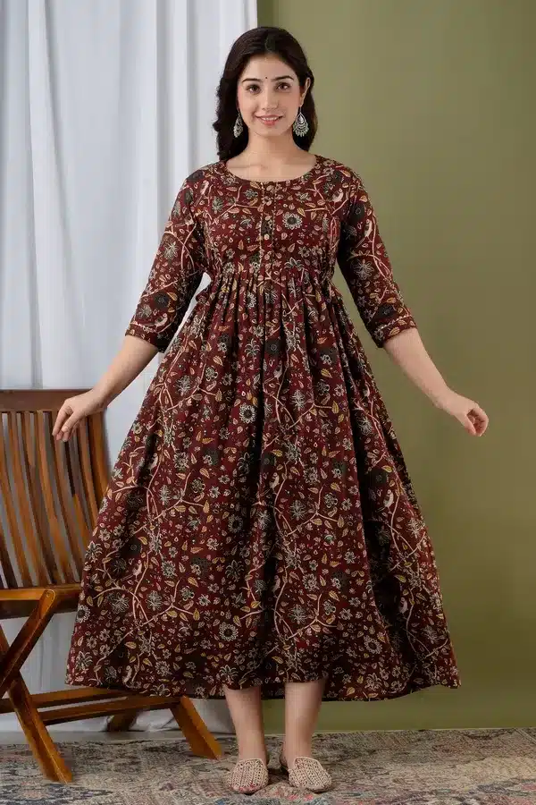 Elegant Floral Gown Dress